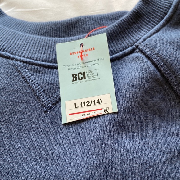 NWT Cat & Jack youth sweatshirt in purple gray short sleeve youth size L 12-14 - Picture 7 of 10